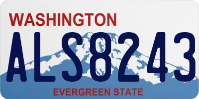 WA license plate ALS8243