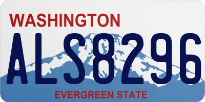 WA license plate ALS8296