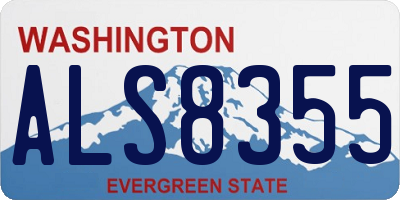 WA license plate ALS8355