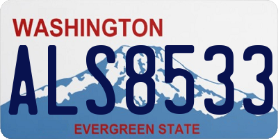 WA license plate ALS8533