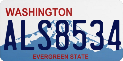 WA license plate ALS8534