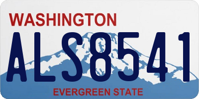 WA license plate ALS8541