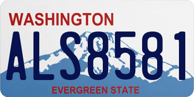 WA license plate ALS8581