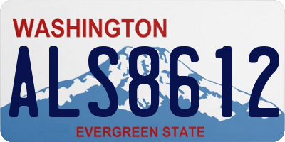 WA license plate ALS8612