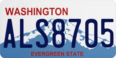 WA license plate ALS8705