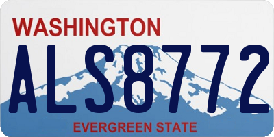 WA license plate ALS8772