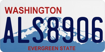 WA license plate ALS8906