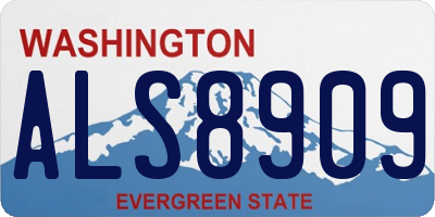 WA license plate ALS8909