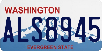 WA license plate ALS8945
