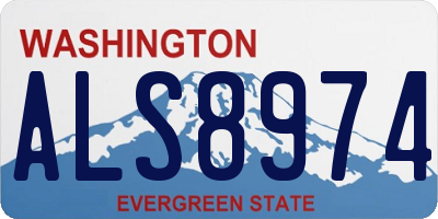 WA license plate ALS8974