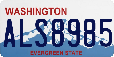 WA license plate ALS8985