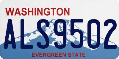 WA license plate ALS9502