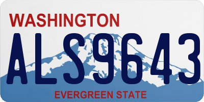 WA license plate ALS9643