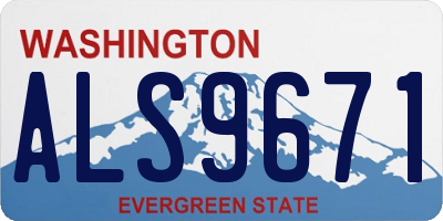WA license plate ALS9671