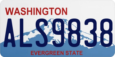 WA license plate ALS9838