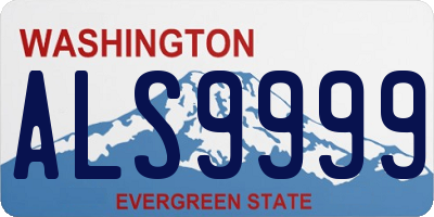 WA license plate ALS9999
