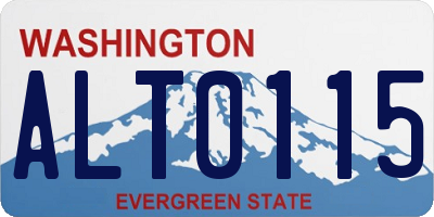 WA license plate ALT0115