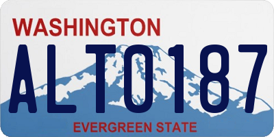 WA license plate ALT0187