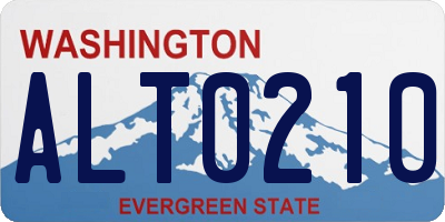 WA license plate ALT0210