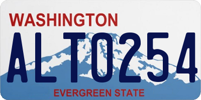 WA license plate ALT0254