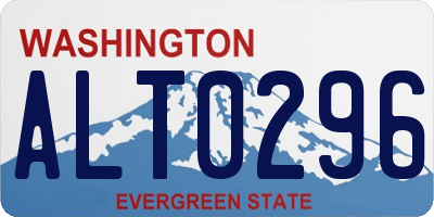WA license plate ALT0296