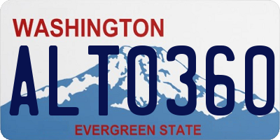 WA license plate ALT0360