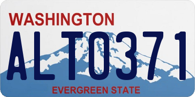 WA license plate ALT0371