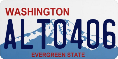 WA license plate ALT0406