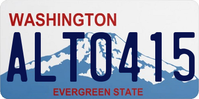 WA license plate ALT0415