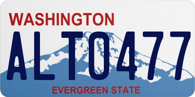 WA license plate ALT0477