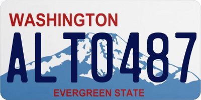 WA license plate ALT0487