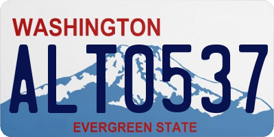 WA license plate ALT0537