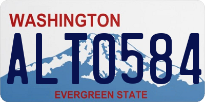 WA license plate ALT0584