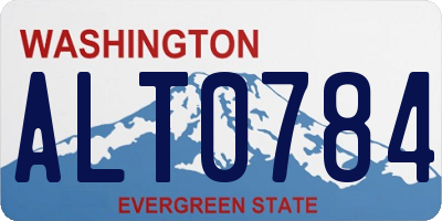 WA license plate ALT0784