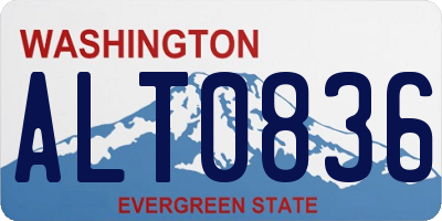WA license plate ALT0836