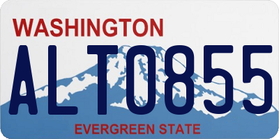 WA license plate ALT0855