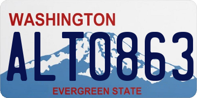WA license plate ALT0863
