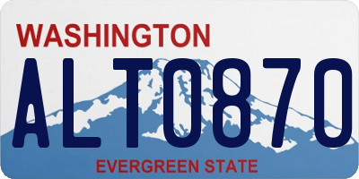 WA license plate ALT0870