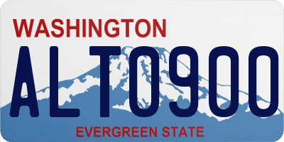 WA license plate ALT0900