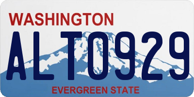 WA license plate ALT0929