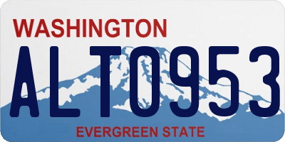 WA license plate ALT0953