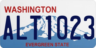 WA license plate ALT1023