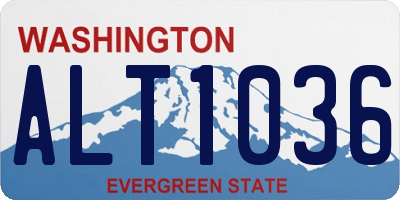 WA license plate ALT1036