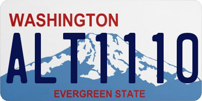 WA license plate ALT1110