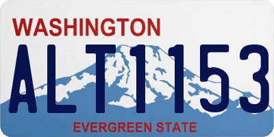 WA license plate ALT1153