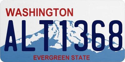 WA license plate ALT1368