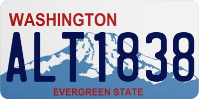 WA license plate ALT1838