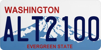 WA license plate ALT2100