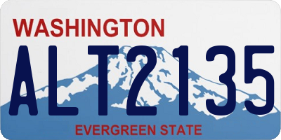 WA license plate ALT2135