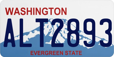 WA license plate ALT2893